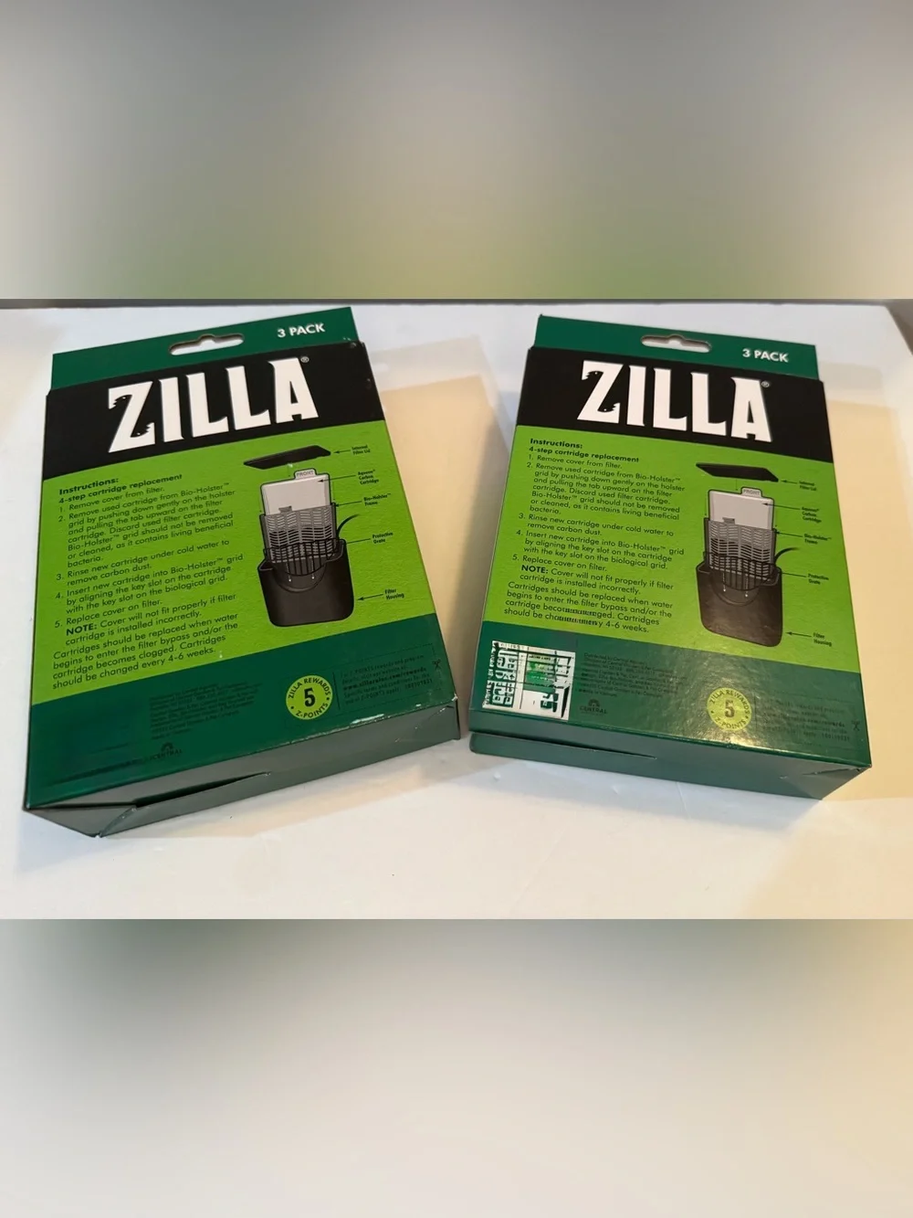 2 Zilla Reptile Terrarium Filter Replacement Cartridges, 3 count, Large
